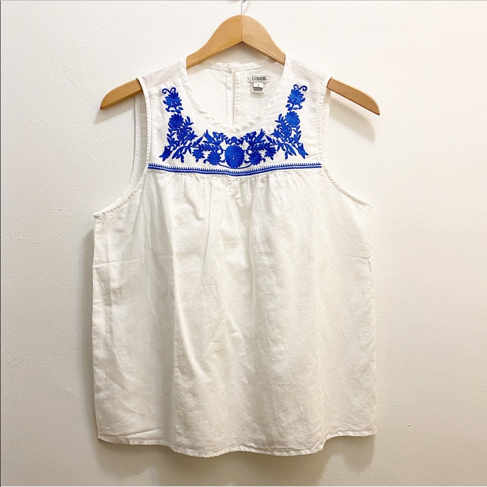 J. Crew Factory || Embroidered Sleeveless Top